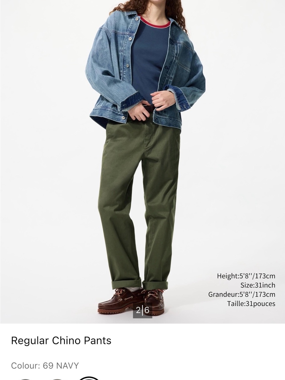 Uniqlo Navy Blue Chino Pants - Picture 4 of 4